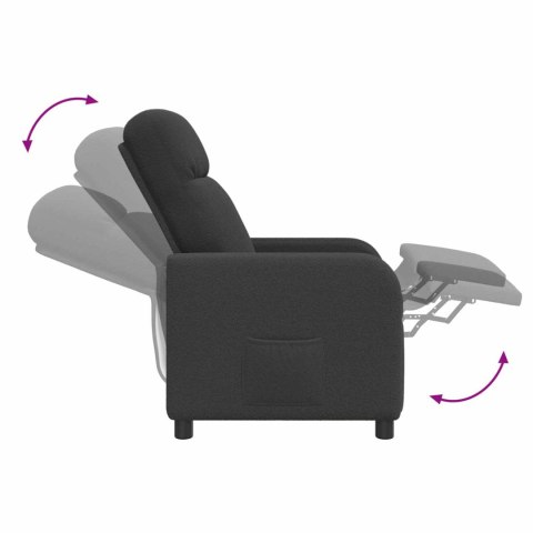 VidaXL Fotel masujący ciemnoszary Bouclé