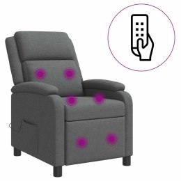 VidaXL Fotel masujący ciemnoszary tkanina