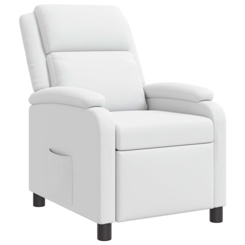 VidaXL Fotel recliner Biały Ekoskóra