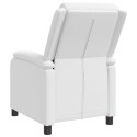 VidaXL Fotel recliner Biały Ekoskóra