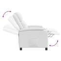 VidaXL Fotel recliner Biały Ekoskóra