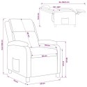 VidaXL Fotel recliner Biały Ekoskóra