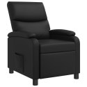 VidaXL Fotel recliner Czarny Ekoskóra