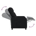 VidaXL Fotel recliner Czarny tkanina