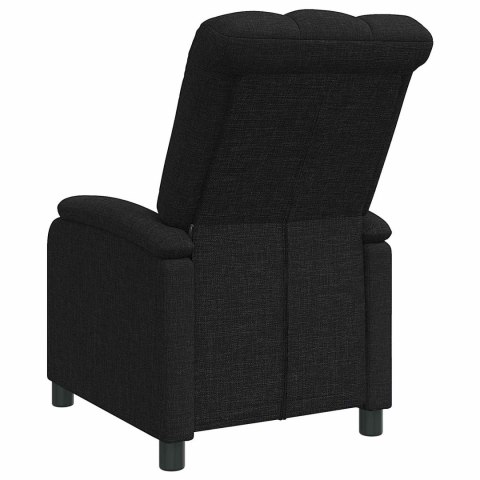 VidaXL Fotel recliner Czarny tkanina