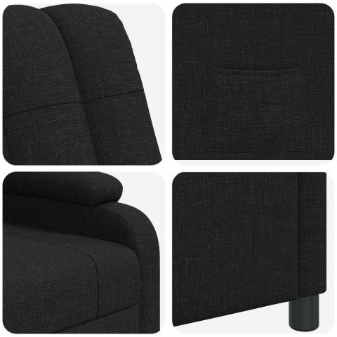 VidaXL Fotel recliner Czarny tkanina
