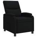 VidaXL Fotel recliner Czarny tkanina