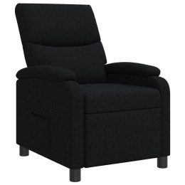 VidaXL Fotel recliner Czarny tkanina