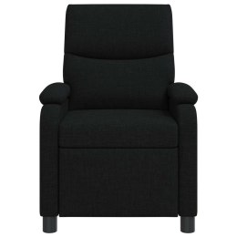 VidaXL Fotel recliner Czarny tkanina