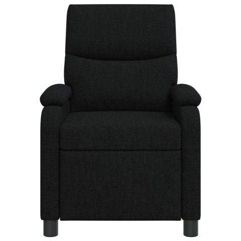 VidaXL Fotel recliner Czarny tkanina