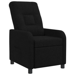 VidaXL Fotel recliner Czarny tkanina