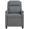 VidaXL Fotel recliner Szary Ekoskóra