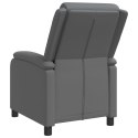 VidaXL Fotel recliner Szary Ekoskóra