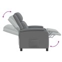 VidaXL Fotel recliner Szary Ekoskóra