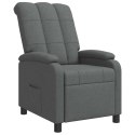 VidaXL Fotel recliner ciemnoszary tkanina