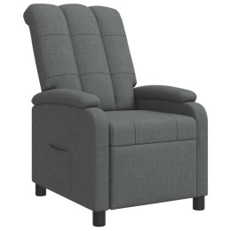 VidaXL Fotel recliner ciemnoszary tkanina