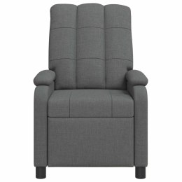 VidaXL Fotel recliner ciemnoszary tkanina