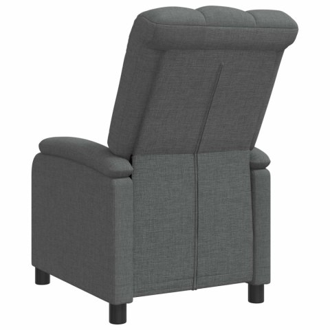 VidaXL Fotel recliner ciemnoszary tkanina