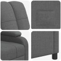 VidaXL Fotel recliner ciemnoszary tkanina