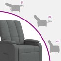 VidaXL Fotel recliner ciemnoszary tkanina