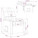 VidaXL Fotel recliner ciemnoszary tkanina