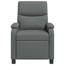 VidaXL Fotel recliner ciemnoszary tkanina