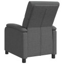 VidaXL Fotel recliner ciemnoszary tkanina