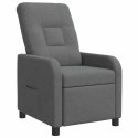VidaXL Fotel recliner ciemnoszary tkanina
