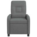 VidaXL Fotel recliner ciemnoszary tkanina