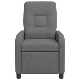 VidaXL Fotel recliner ciemnoszary tkanina