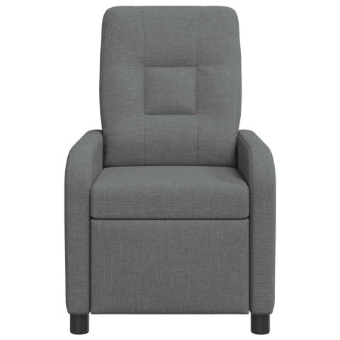 VidaXL Fotel recliner ciemnoszary tkanina
