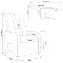 VidaXL Fotel recliner ciemnoszary tkanina