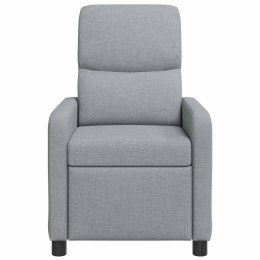 VidaXL Fotel recliner jasnoszary tkanina