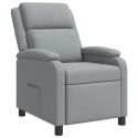 VidaXL Fotel recliner jasnoszary tkanina
