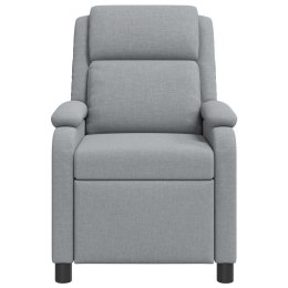 VidaXL Fotel recliner jasnoszary tkanina