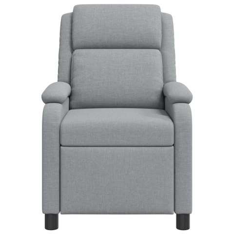 VidaXL Fotel recliner jasnoszary tkanina