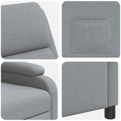 VidaXL Fotel recliner jasnoszary tkanina
