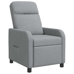 VidaXL Fotel recliner jasnoszary tkanina