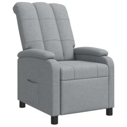 VidaXL Fotel recliner jasnoszary tkanina