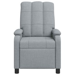 VidaXL Fotel recliner jasnoszary tkanina