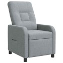 VidaXL Fotel recliner jasnoszary tkanina