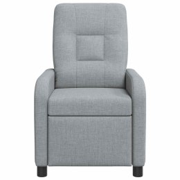 VidaXL Fotel recliner jasnoszary tkanina