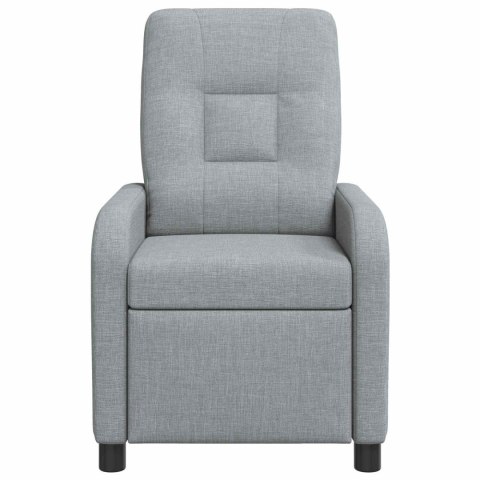 VidaXL Fotel recliner jasnoszary tkanina