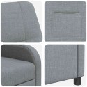 VidaXL Fotel recliner jasnoszary tkanina