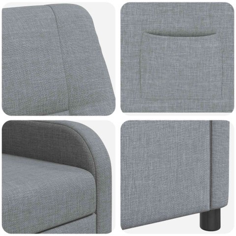 VidaXL Fotel recliner jasnoszary tkanina