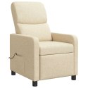 VidaXL Fotel recliner kremowy tkanina