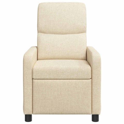 VidaXL Fotel recliner kremowy tkanina