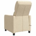 VidaXL Fotel recliner kremowy tkanina