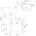 VidaXL Fotel recliner kremowy tkanina