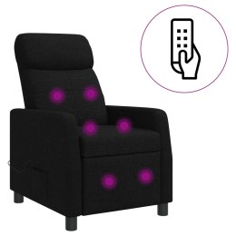 VidaXL Fotel masujący Czarny tkanina